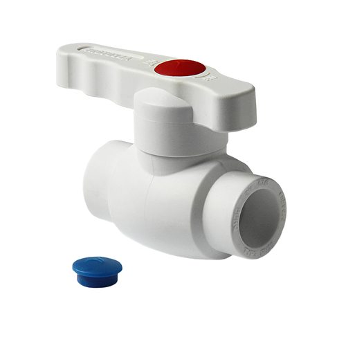 Кран шар Ø 63 ППР (белый)