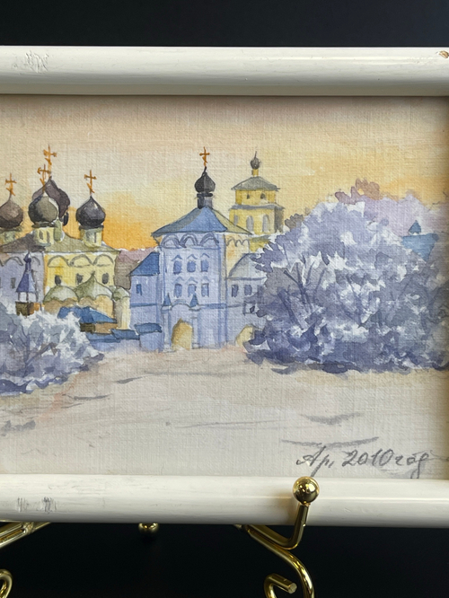 Картина Трифонов Монастырь Успенский Собор г. Вятка 2010 год . Художник Арасланов Р.Н.