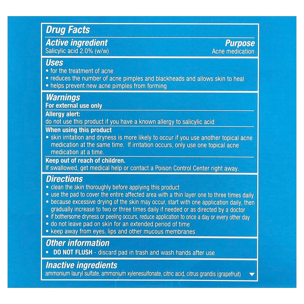 Stridex, XL Face & Body Pads™, без спирта, 90 подушечек с двойной текстурой