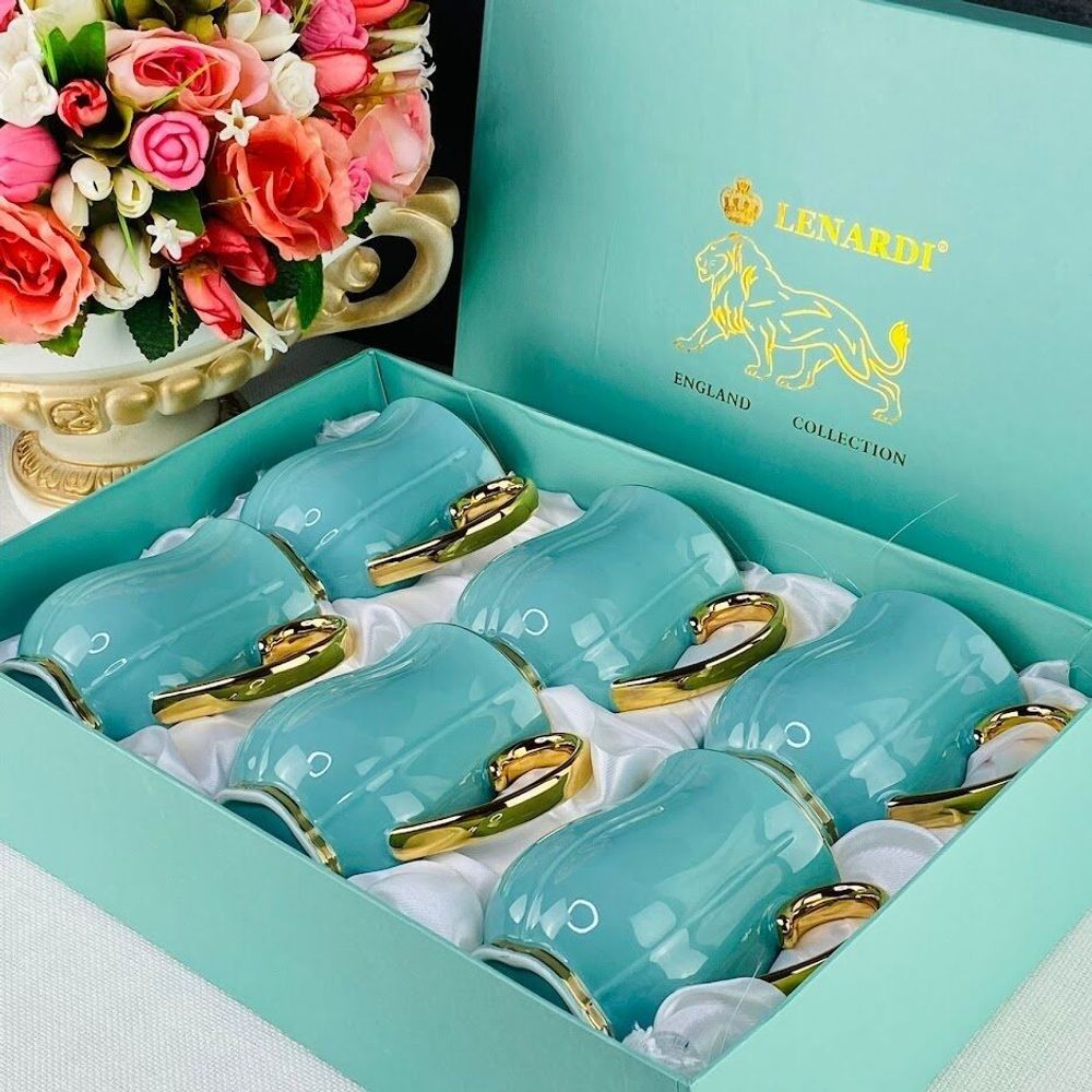 Lenardi 133-374 Набор из 6 кружек 400мл MULTICOLOR в под.уп.(х6)Фарфор