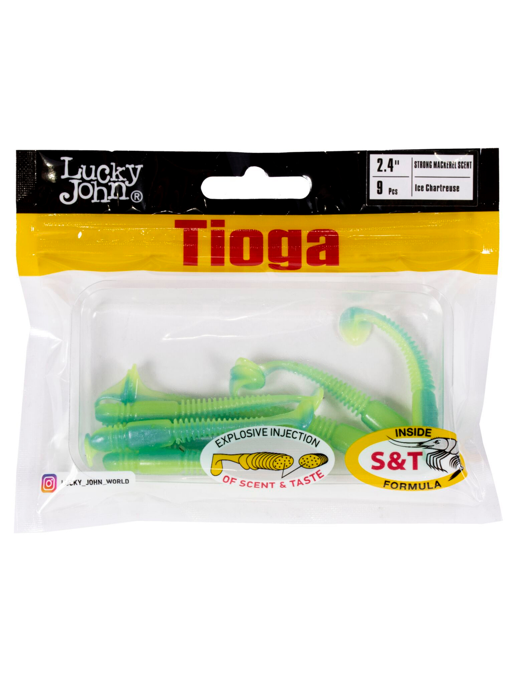 Виброхвосты съедоб. искусст. LJ Pro SeriesTIOGA 2.4in(06.20)/T57 9шт.