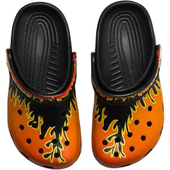Crocs Classic Flames Clog 'Black Orange'