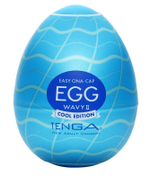 Мастурбатор-яйцо с охлаждающей смазкой EGG Wavy II Cool (Цвет: нежно-голубой)