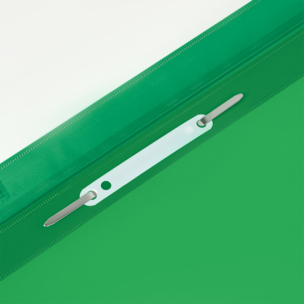 Папка-скоросшиватель пластик, А4, 120 мкм, зеленая с прозр. верхом