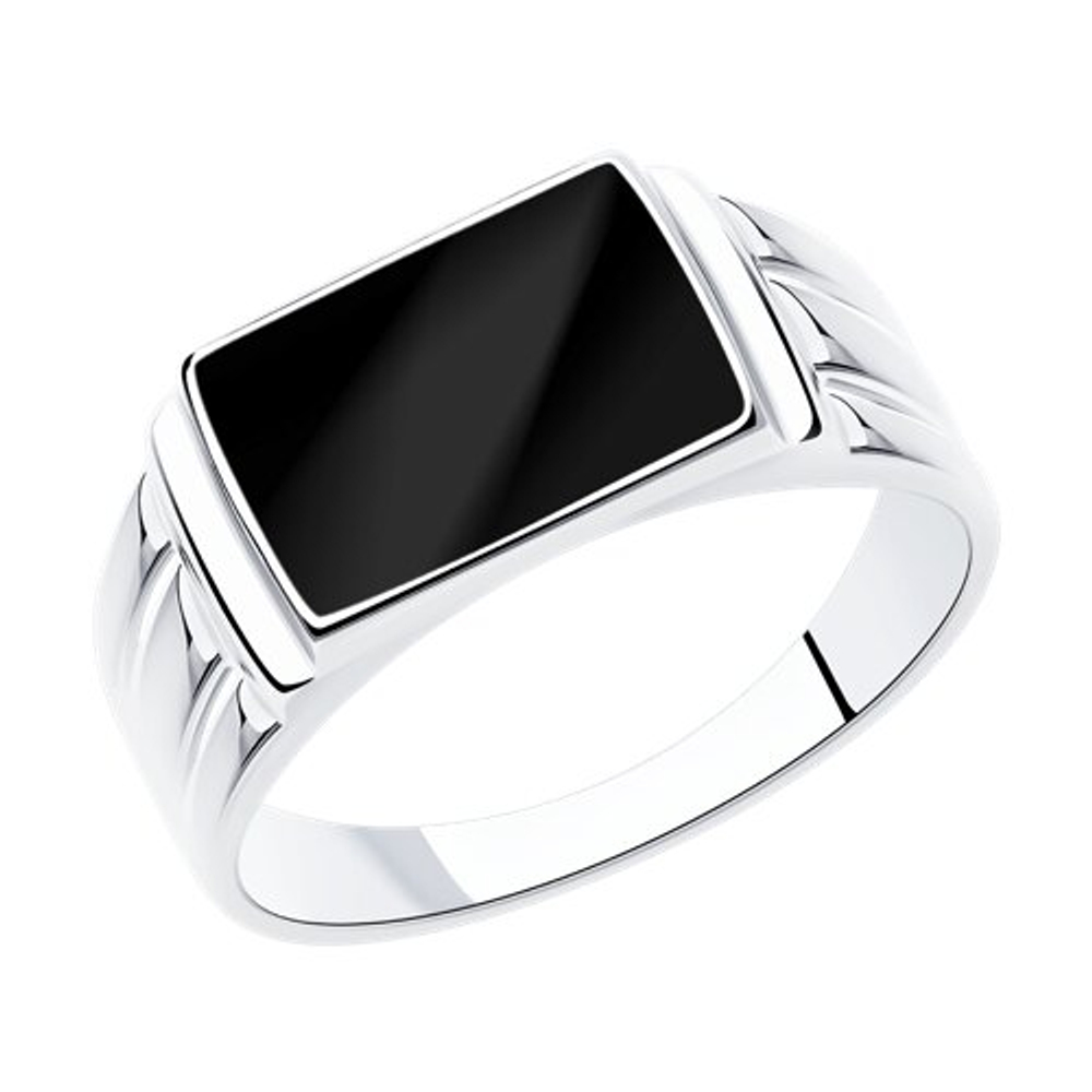 Кольцо из серебра с эмалью