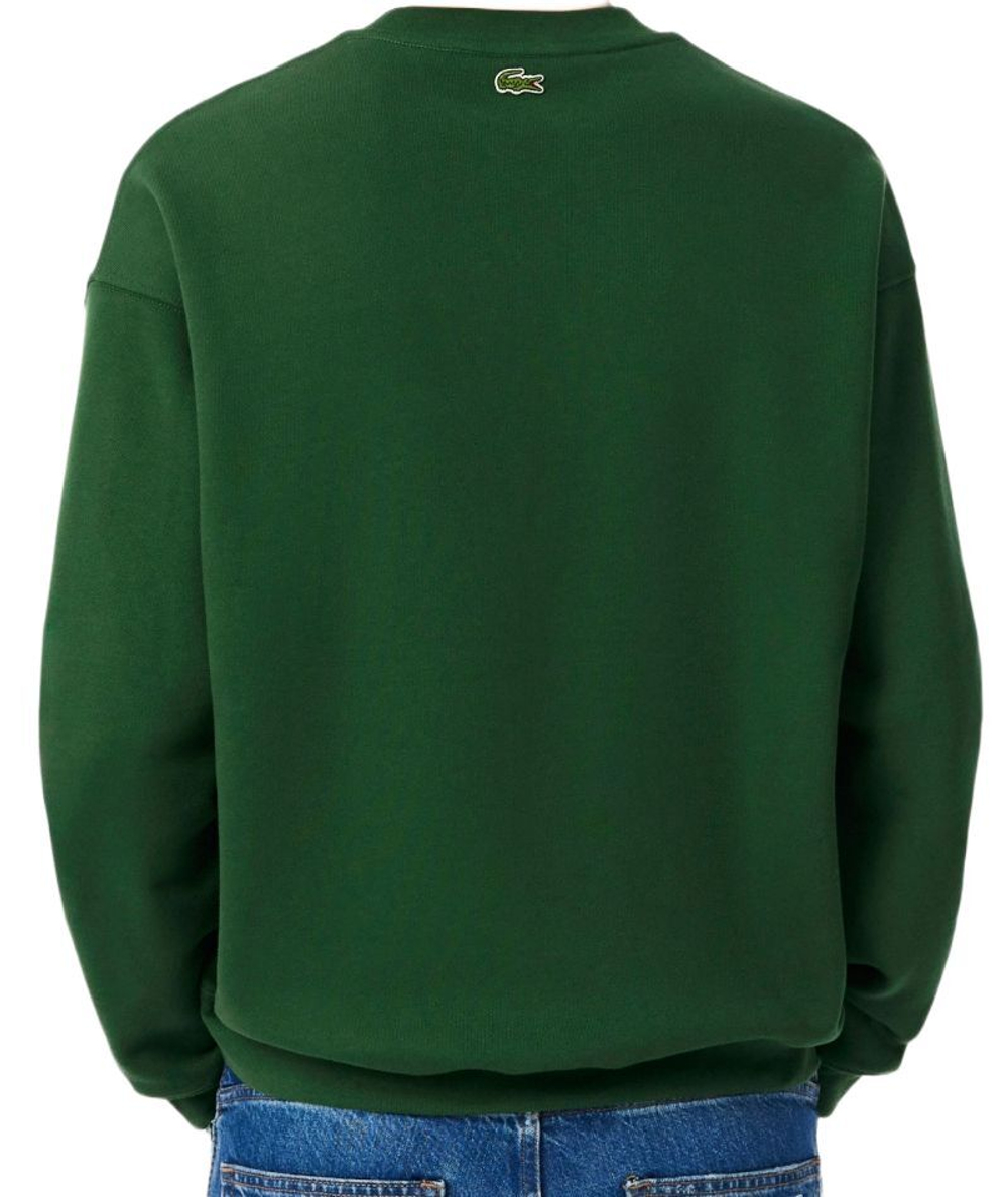 Мужская теннисная кофта Lacoste Heritage Embroidery Fleece - pine green