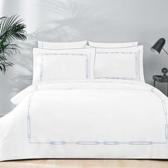 Постельное белье CHANEL серая вышивка deluxe TIVOLYO HOME Турция