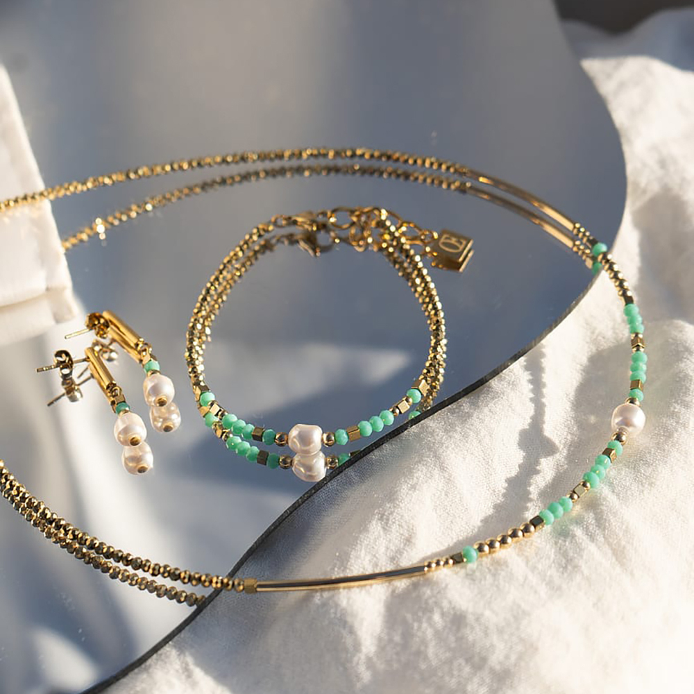 Серьги Mint Green Coeur de Lion