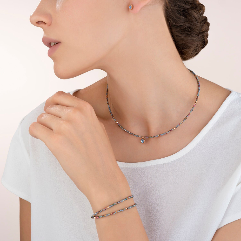 Пусеты Crystal Blue Coeur de Lion