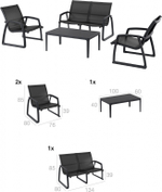 Комплект пластиковой мебели Siesta Contract Pacific Lounge, черный