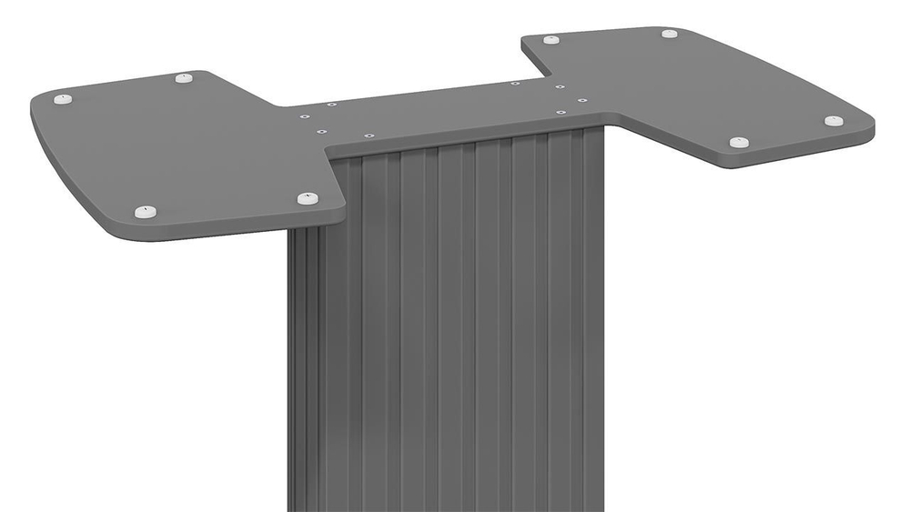 Стол кухонный обеденный раздвижной Графит матовый/Стекло матовое серое 130(162)х80х75 см