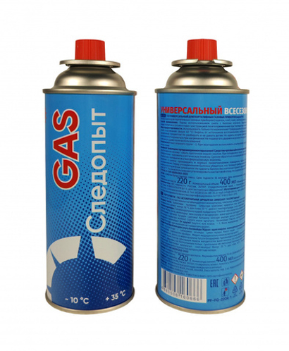 Баллон газовый для горелок СЛЕДОПЫТ всесезонный 220гр