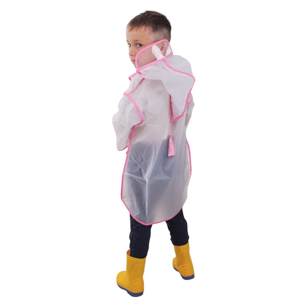 Дождевик с капюшоном, розовый, размер M