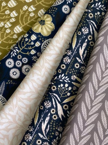 ПОЛНОЧНЫЕ ЦВЕТЫ #6, 100% хлопок Handmade Fabrics 8