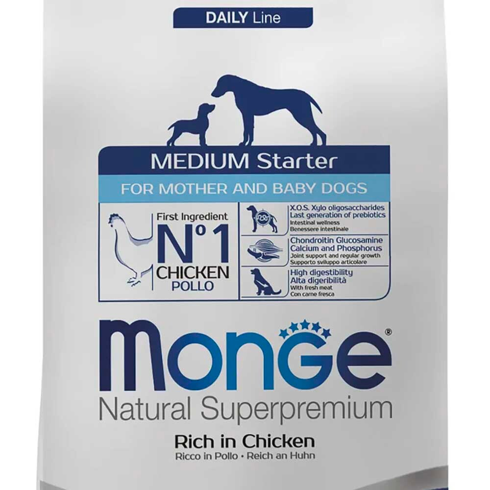 Monge Starter Dog Medium Chicken - корм для щенков и кормящих сук средних пород (курица)