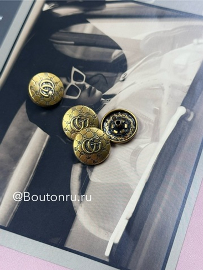 Шляпка под установочные кнопки Гучч. бронза