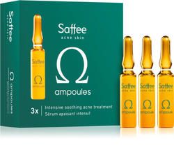 Saffee Acne Skin Omega Ampoules - 3x Intensive Soothing Acne Treatment - ампулы - стартовый набор для трехдневного ухода, который успокаивает симптомы акне /   3x2  ml  / GTIN 3760275385949