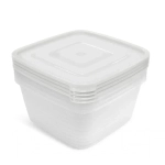 Контейнер для продуктов (СВЧ) Унико квадратный 1,4л набор 4шт. С218 (комплект 12 шт)