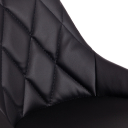 Стул барный MESSY (mod. KY704C) металл/экокожа, 47*48*84-105 см, черный/белый/хром (Комплект из 2 шт.)