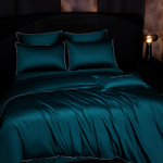 КПБ Однотонный Сатин Премиум на резинке OCPR007, 2 спальный, 4 наволочки, простынь 160*200*30