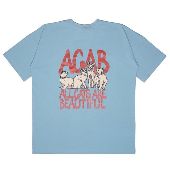 Футболка HOOK «ACAB» оверсайз голубой