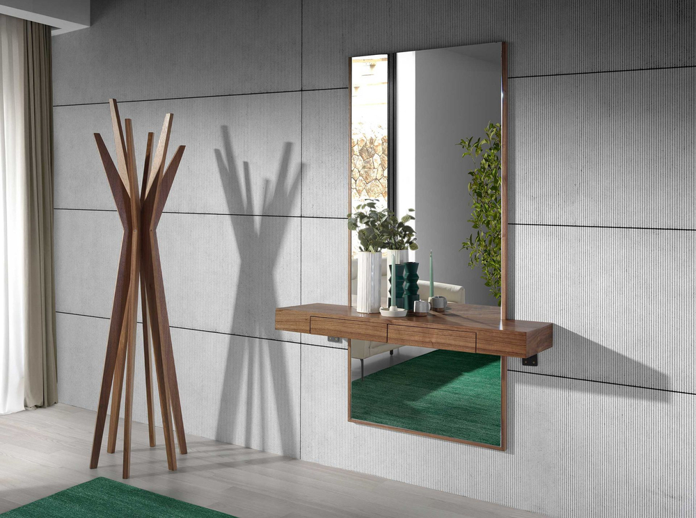 Консоль с зеркалом 3235/ MR2202 из орехового дерева