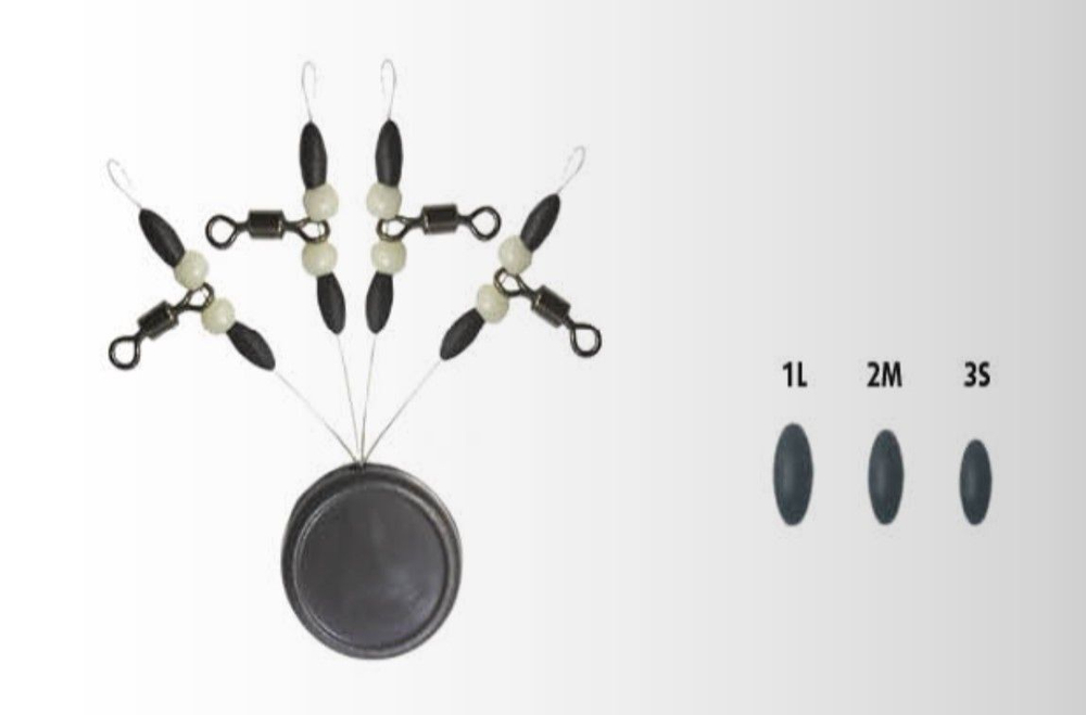 Стопор силиконовый с вертлюжком ST-5016-1L, 4 штуки