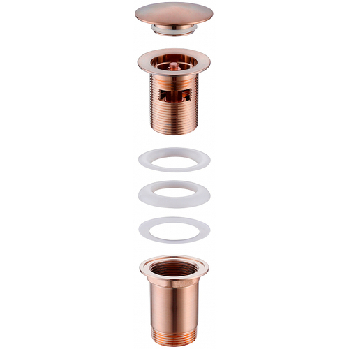 Донный клапан Abber AF0010RG click-clack Розовое золото