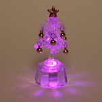 Сувенир с подсветкой «Морозная ёлочка» 7,5*2 см , золото