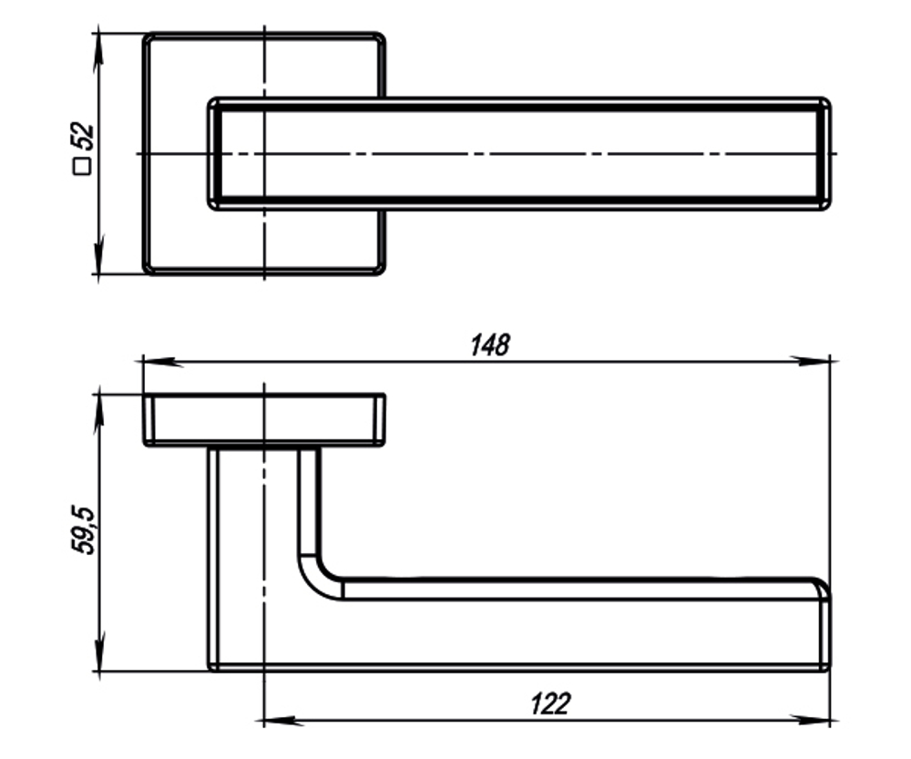 Ручка раздельная K.USQ52.SCREEN (SCREEN USQ8) BB/SBB-17 кор.бронза/мат.кор.бронза