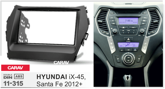 Рамка переходная Carav 11-315 Santa Fe, IX-45 12+ 2din