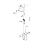 Душевая система 35к IDDIS AIGSB3Fi06 "Aiger" лейка "Тропический душ" ХРОМ