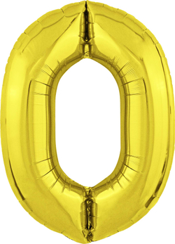 Шар цифра, 0 Золото, 40/102 см