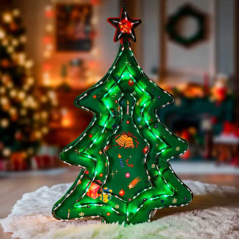 Гирлянда-панно "Елка" 80 LED ламп, 42*65см