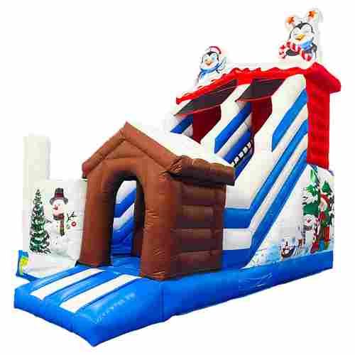 Коммерческий надувной батут «Зимняя горка Арктика» 6,1*3,6*6,3 м