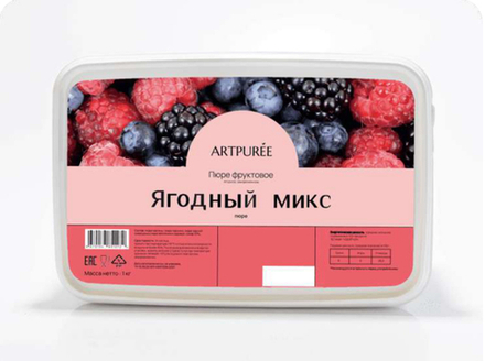 Пюре фруктовое ЯГОДНЫЙ МИКС, 1 кг ARTPUREE