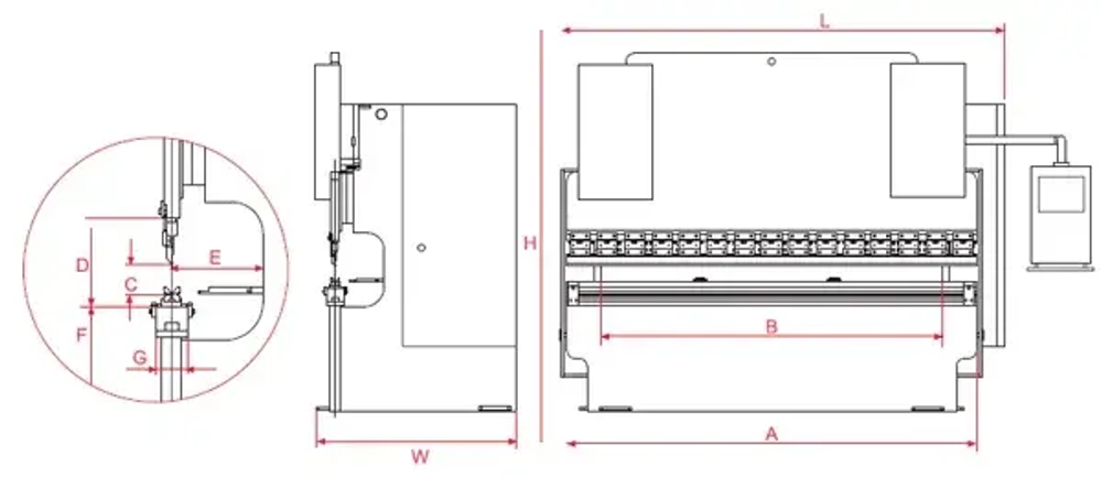 Гидравлический листогибочный пресс B-Power 100/3200 с ЧПУ