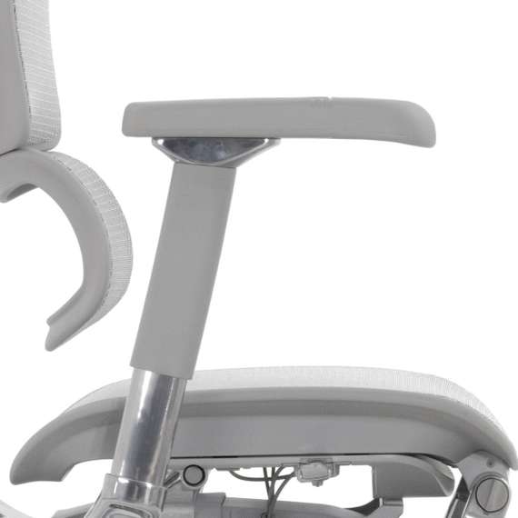 Кресло FALTO Ergohuman Luxury 2 с подножкой ( серый каркас /сетка светлаяT-168-B2 Natural)