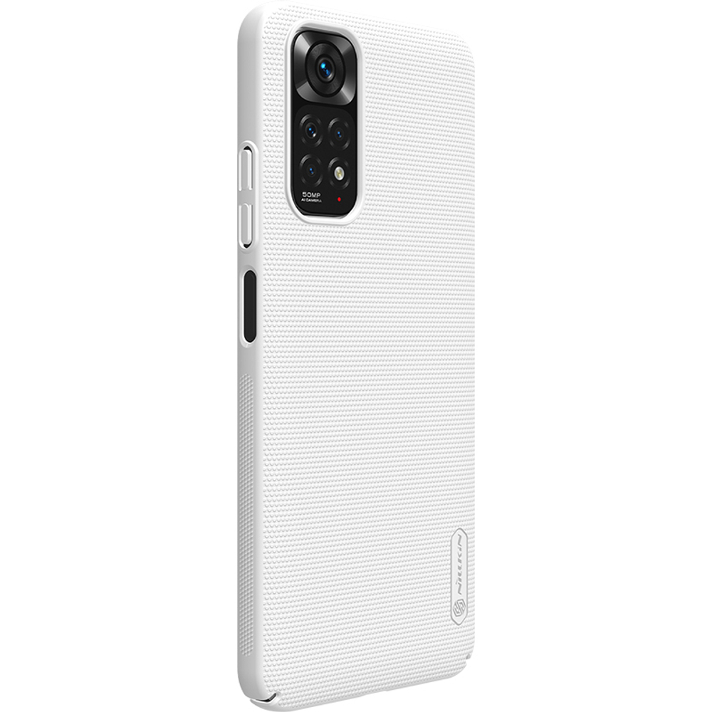 Жесткий чехол белого цвета от Nillkin серии Super Frosted Shield для смартфона Xiaomi Redmi Note 11 (Global)
