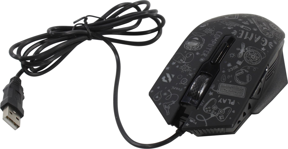 Манипулятор SmartBuy X15 Optical Mouse &lt;SBM-745G-K&gt; (RTL) USB 6btn+Roll