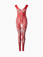 Боди-комбинезон геометрия с доступом Le Frivole красный S/L