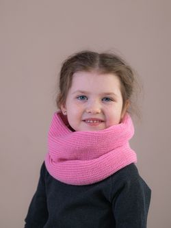 Снуд-резинка вязаный (Розовый)