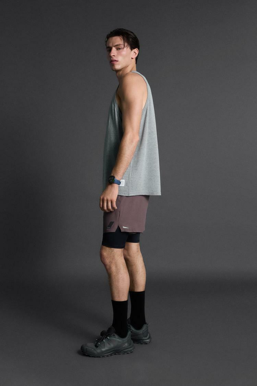 ZARA МАЙКА, СЕРЫЙ С МЕЛАНЖЕВЫМ ЭФФЕКТОМ