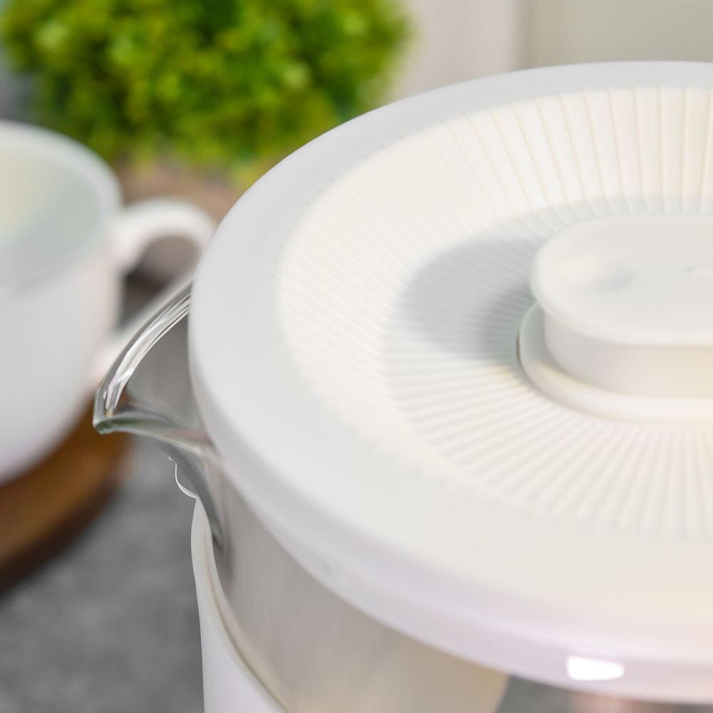 Чайник электрический 2л пластик/стекло (белый), MA-0623WH