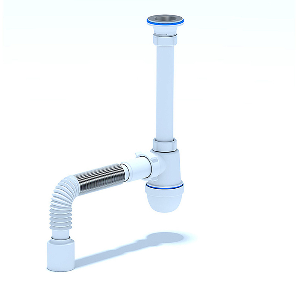 Сифон для раковины Ани Пласт 1 1/4 40 с гибкой трубой 40*50