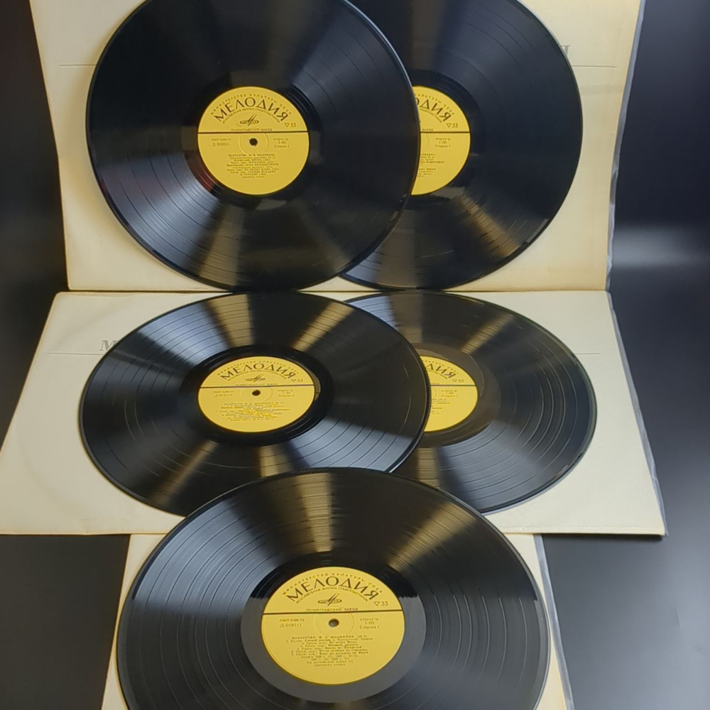 10 LP Box Федор Шаляпин — Искусство Шаляпина. C Буклетом. 10 Виниловых пластинок 12 дюймов. Мелодия СССР.