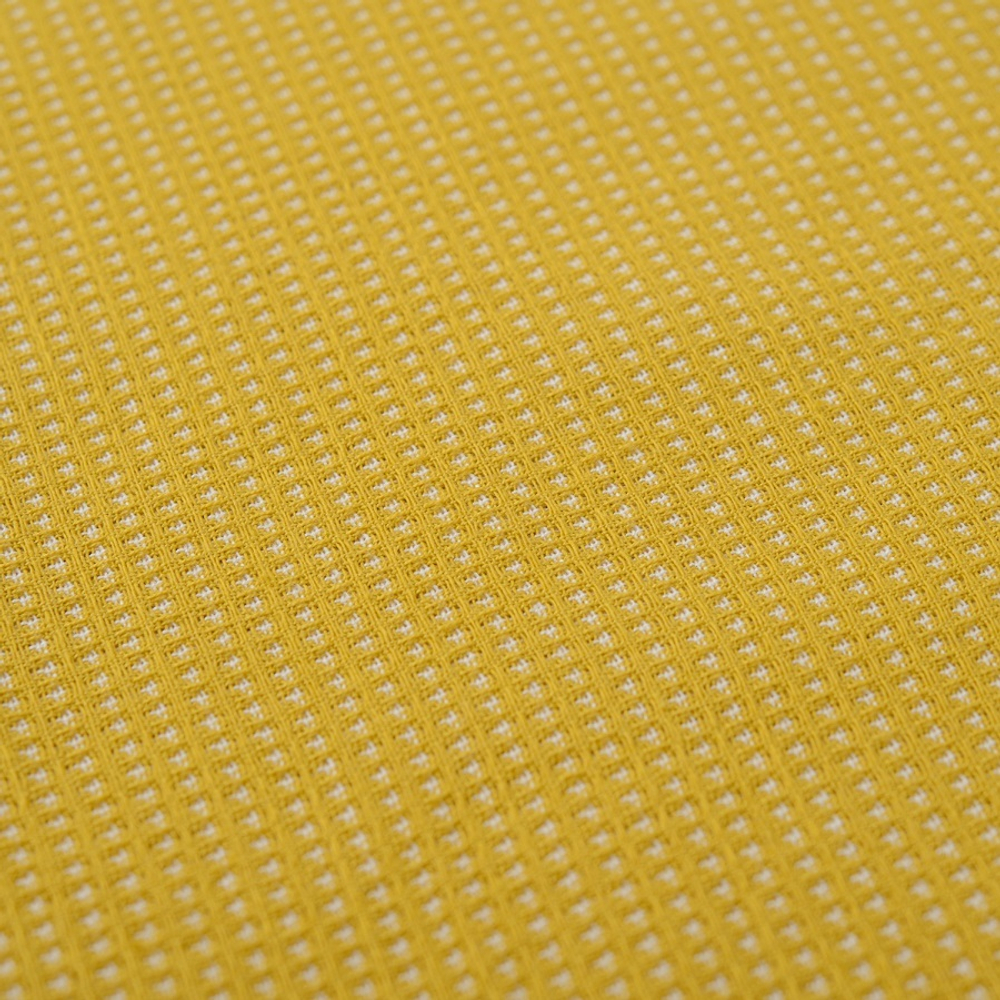 Полотенце кухонное вафельное горчичного цвета из коллекции essential, 50х70 см