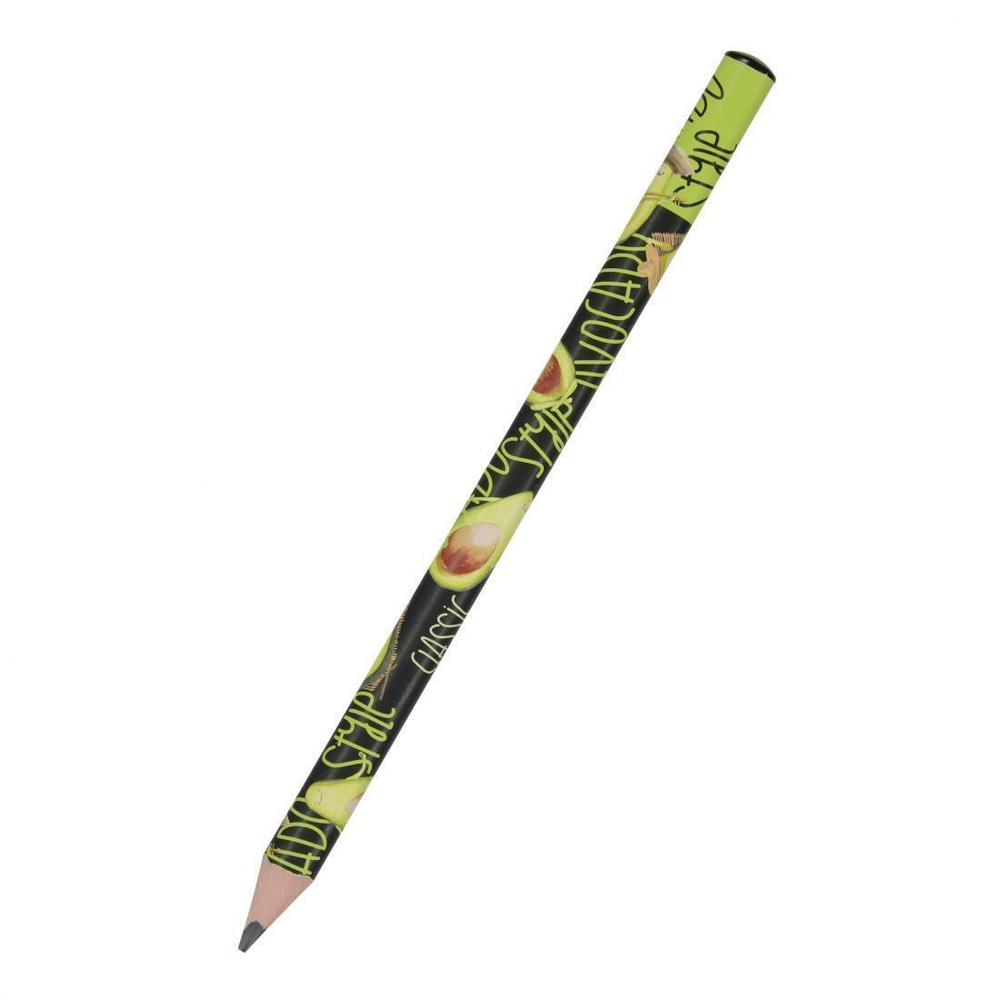 Карандаш ч/г 3,5мм "HappyGraphix Jumbo. Avocado style. Rock star" 4В (Альт)