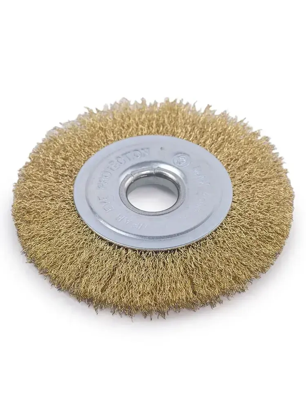 Щетка для УШМ плоская латунированная 125 мм VIRA