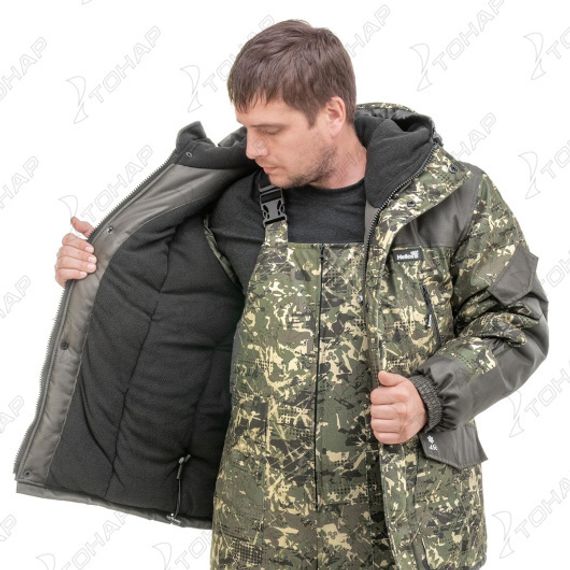 Костюм зимний ГОРКА полукомбинезон, алова/хаки р.58/182 Helios